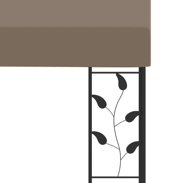 vidaXL Väggmonterad paviljong 6x3x2,5 m taupe