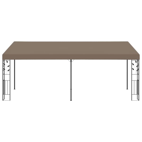 vidaXL Väggmonterad paviljong 6x3x2,5 m taupe