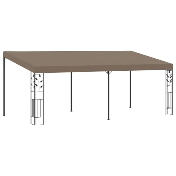 vidaXL Väggmonterad paviljong 6x3x2,5 m taupe