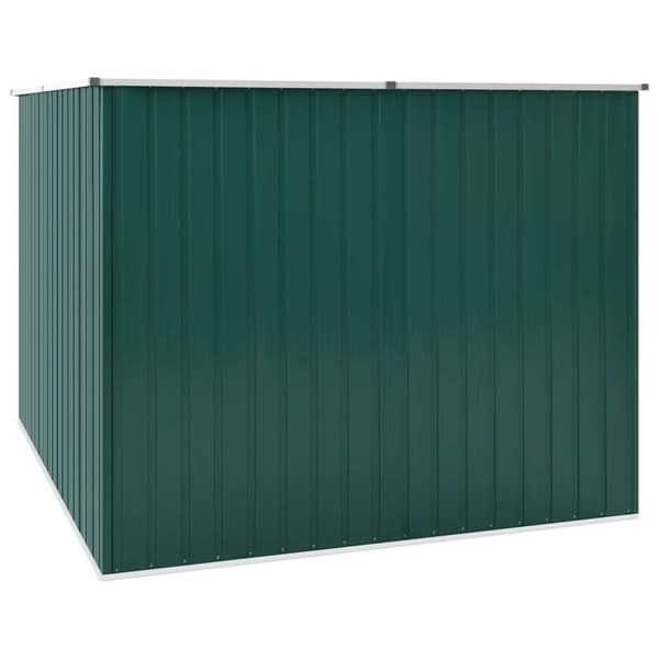 vidaXL Trädgårdsskjul grön 195x198x159 cm galvaniserat stål
