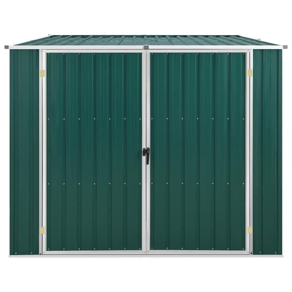 vidaXL Trädgårdsskjul grön 195x198x159 cm galvaniserat stål