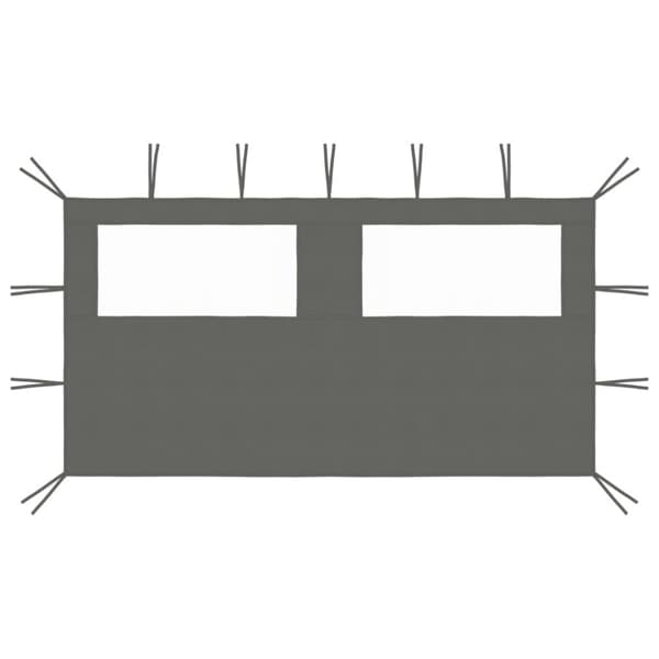 vidaXL 3070423  Gazebo Sidewall with Windows 4x2 m Anthracite (315312)