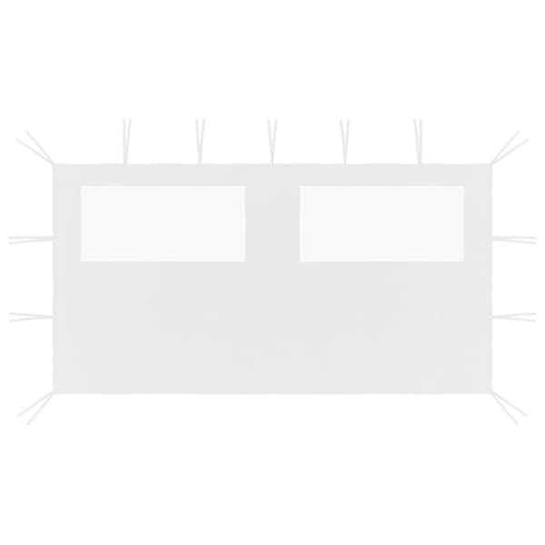 vidaXL 3070424  Gazebo Sidewall with Windows 4x2 m White (315313)