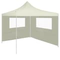 Miniatyrbilde 2 av 4: vidaXL Sidevegg til paviljong med vinduer 4x2 m kremhvit