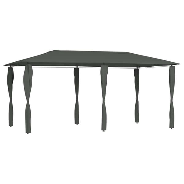 vidaXL Paviljong med stolpetrekk 2,98x5,3x2,59 m antrasitt 160 g/m²