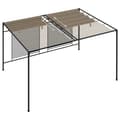 Pikkukuva 5 / 7: vidaXL Huvimaja sisäänvedettävä katto 3x4x2,3m harmaanruskea 180 g/m²