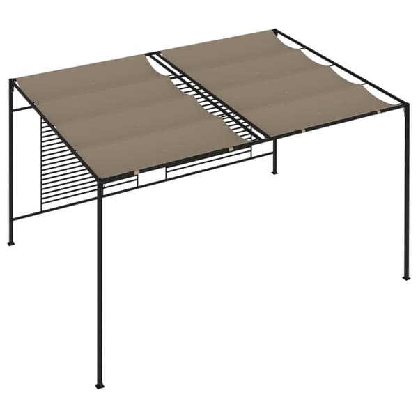 vidaXL Paviljong med uttrekkbart tak 3x4x2,3 m gråbrun 180 g/m²