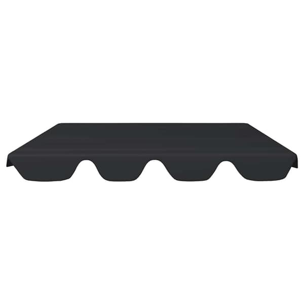 vidaXL Vaihtokatos puutarhakeinuun musta 188/168x145/110 cm