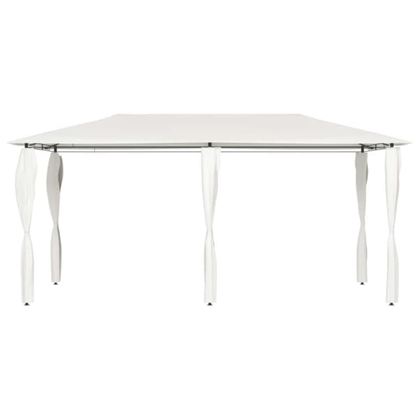 vidaXL Paviljong med stolpar 2,98x5,3x2,59 m gräddvit 160 g/m²