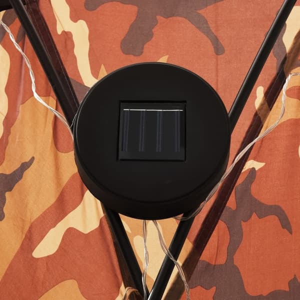 vidaXL Juhlateltta LED ja 4 sivuseinää 3,6x3,6x2,3 m maastokuvio