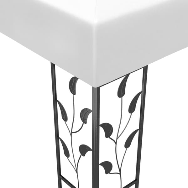 vidaXL Huvimaja LED-valonauhoilla 3x3 m valkoinen
