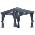 Miniatyrbillede 2 af 10: vidaXL pavillon med gardin og LED-lyskæder 3x3 m antracitgrå