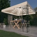 Miniatyrbillede 1 af 11: vidaXL pavillon med LED-lyskæder 3x3 m cremefarvet