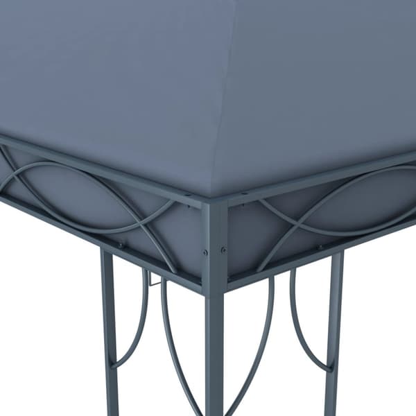 vidaXL pavillon med LED-lyskæder 300x300 cm antracitgrå