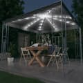 Miniatyrbillede 1 af 8: vidaXL pavillon med LED-lyskæder 300x300 cm antracitgrå