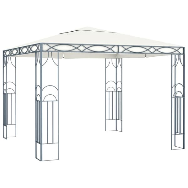 vidaXL Huvimaja LED-valonauhoilla 300x300 cm kerma