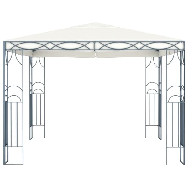 vidaXL Huvimaja LED-valonauhoilla 300x300 cm kerma