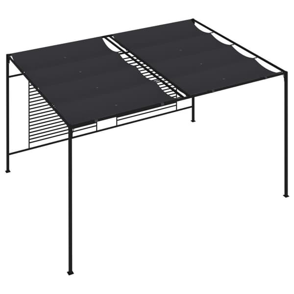 vidaXL Paviljong med uttrekkbart tak 4x3x2,3 m antrasitt 180 g/m²