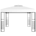 Miniatyrbilde 4 av 7: vidaXL Hagepaviljong med LED-lysslynge 3x3 m hvit