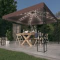 Miniatyrbillede 1 af 11: vidaXL pavillon med LED-lyskæder 3x3 m gråbrun