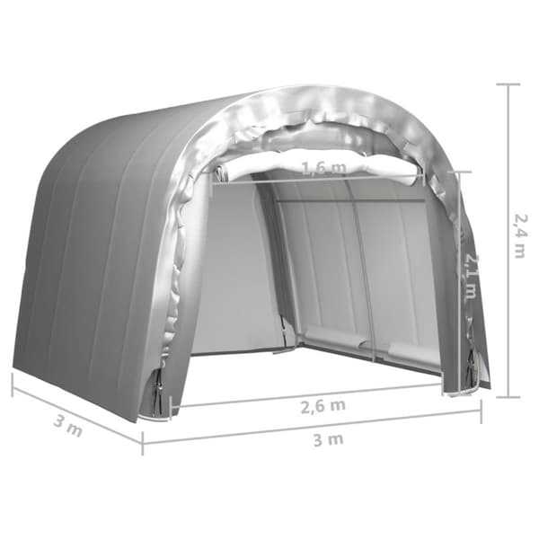 vidaXL Varastoteltta 300x300 cm teräs harmaa