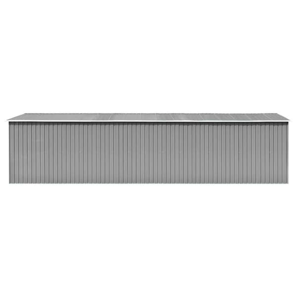 vidaXL haveskur 257x779x181 cm galvaniseret stål grå