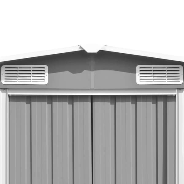 vidaXL haveskur 257x779x181 cm galvaniseret stål grå