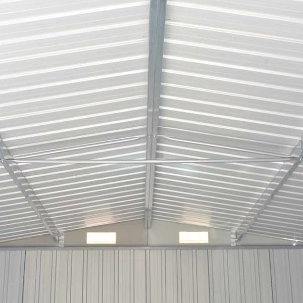 vidaXL haveskur 257x779x181 cm galvaniseret stål grå