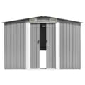 Miniatyrbillede 2 af 9: vidaXL haveskur 257x779x181 cm galvaniseret stål grå