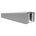 Miniatyrbillede 1 af 9: vidaXL haveskur 257x779x181 cm galvaniseret stål grå