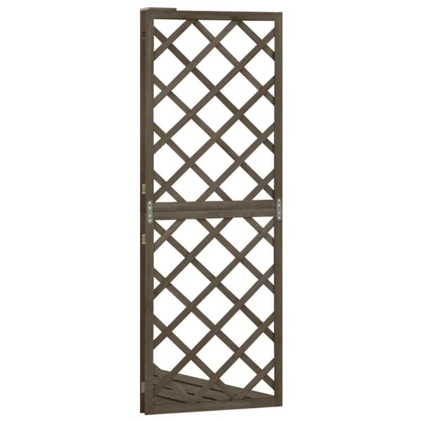 vidaXL espalier til hjørne 50x50x145 cm massivt grantræ grå