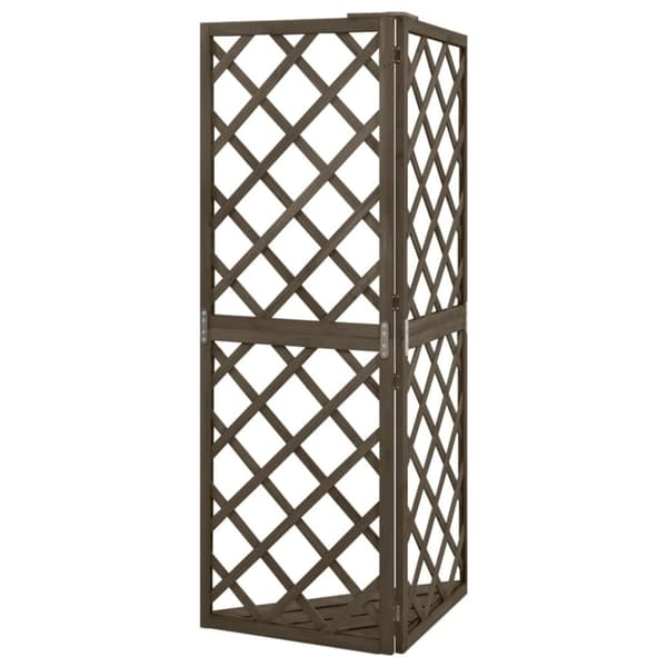 vidaXL espalier til hjørne 50x50x145 cm massivt grantræ grå