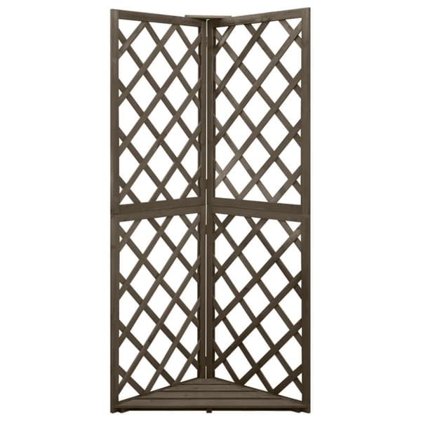 vidaXL espalier til hjørne 50x50x145 cm massivt grantræ grå