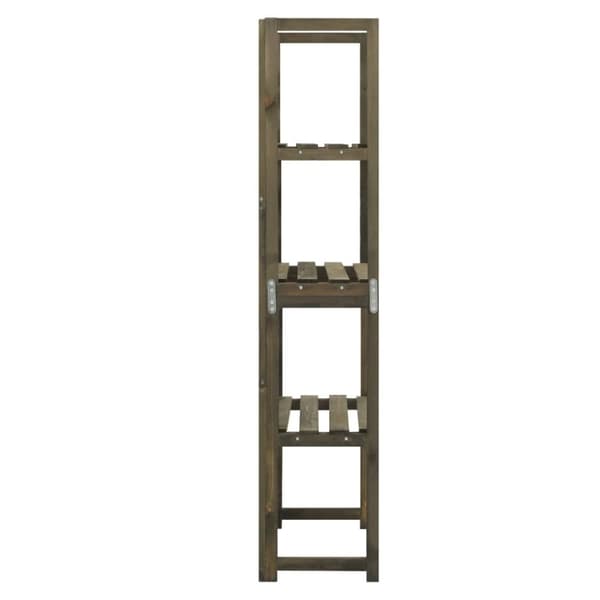 vidaXL espalier med hylder 55x30x140 cm massivt grantræ grå