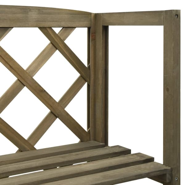 vidaXL espalier med hylder 55x30x140 cm massivt grantræ grå