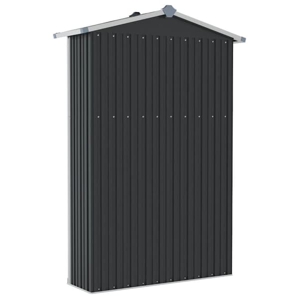 vidaXL haveskur 116x45x175 cm galvaniseret stål antracitgrå
