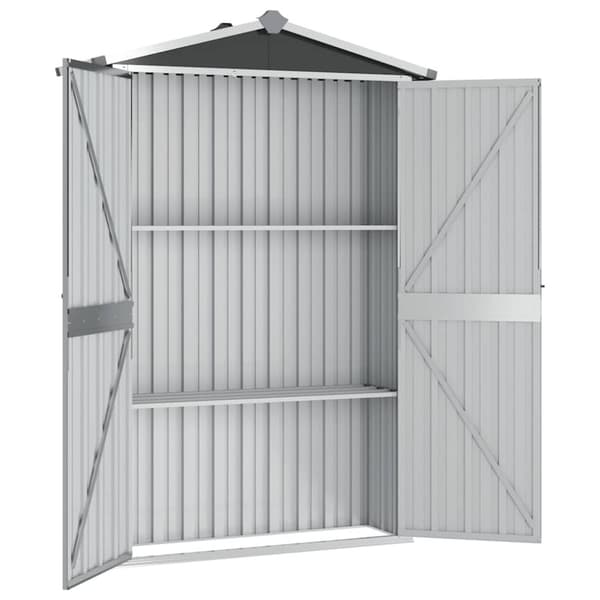 vidaXL Trädgårdsskjul antracit 116x45x175 cm galvaniserat stål