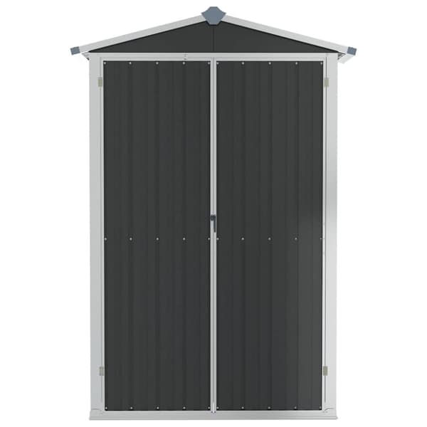 vidaXL Trädgårdsskjul antracit 116x45x175 cm galvaniserat stål