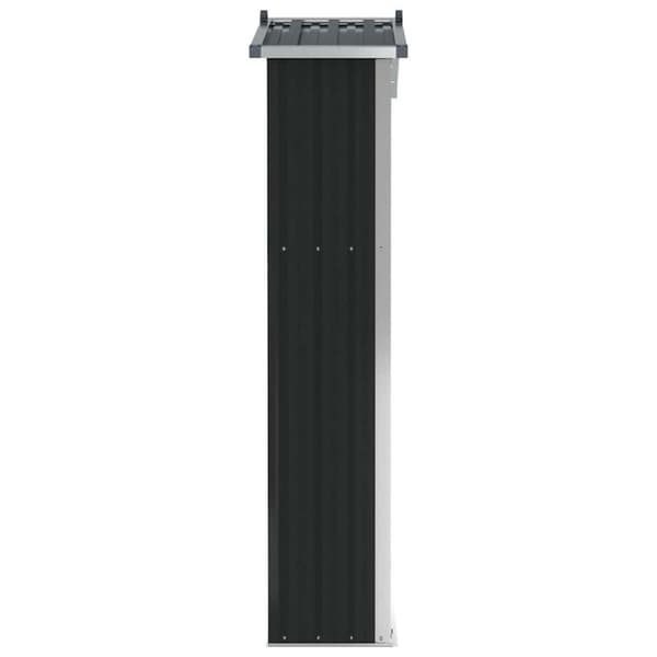vidaXL Trädgårdsskjul antracit 116x45x175 cm galvaniserat stål