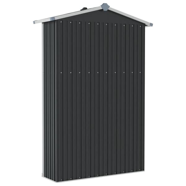 vidaXL Trädgårdsskjul antracit 116x45x175 cm galvaniserat stål