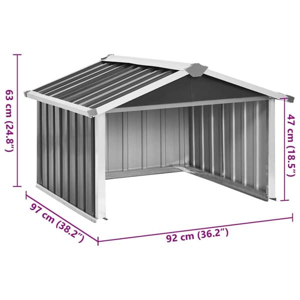 vidaXL Skjul för robotgräsklippare 92x97x63 cm galvaniserat stål