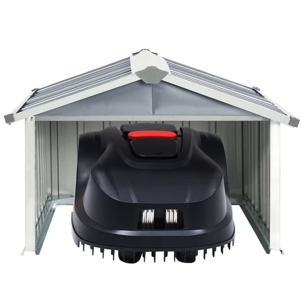 vidaXL Skjul för robotgräsklippare 92x97x63 cm galvaniserat stål grå