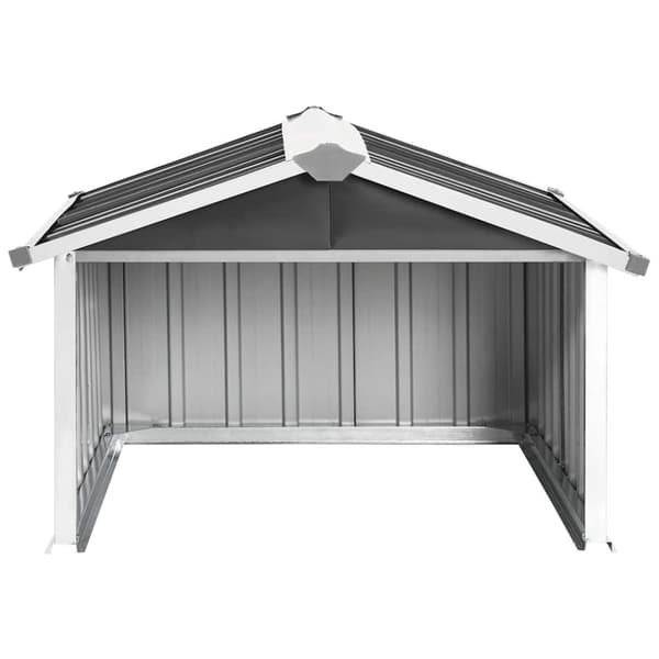 vidaXL skur til robotplæneklipper 92x97x63 cm galvaniseret stål grå