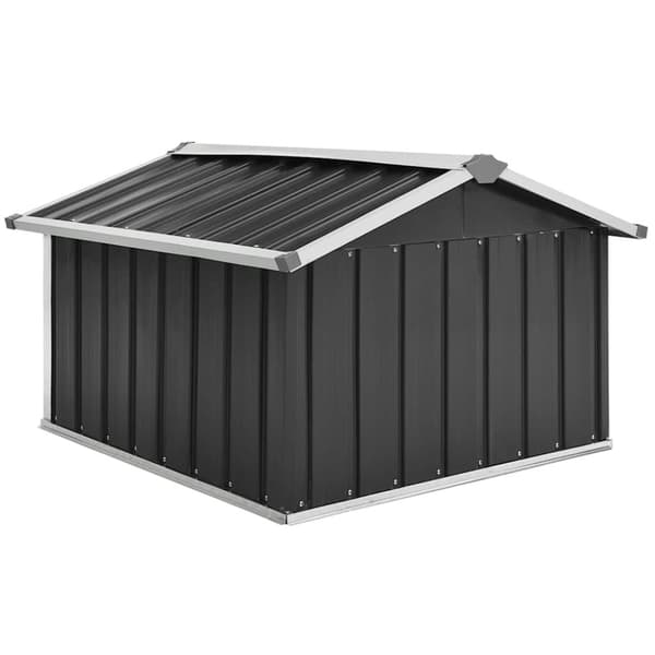 vidaXL skur til robotplæneklipper 92x97x63 cm galvaniseret stål grå