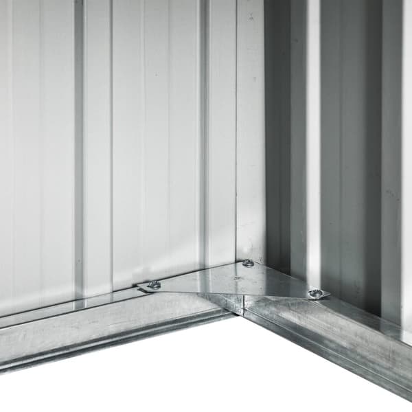 vidaXL skur til robotplæneklipper 92x97x63 cm galvaniseret stål grå