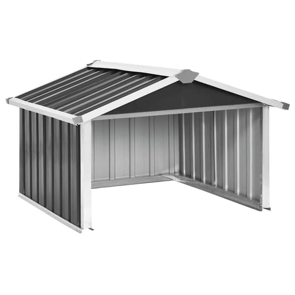 vidaXL skur til robotplæneklipper 92x97x63 cm galvaniseret stål grå
