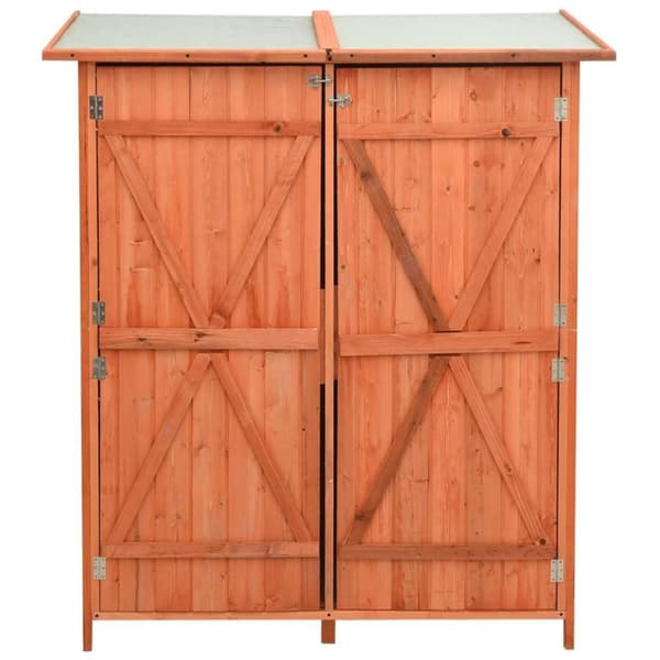 vidaXL Redskapsbod 136x75x160 cm massivt granträ