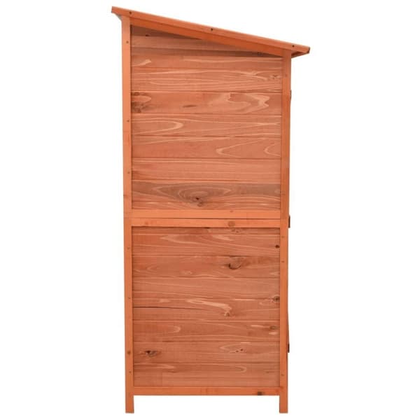 vidaXL Redskapsbod 136x75x160 cm massivt granträ