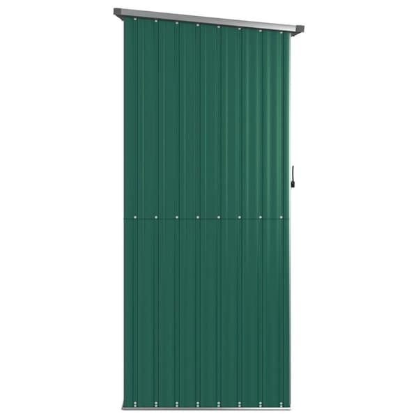 vidaXL Trädgårdsskjul grön 118,5x97x209,5 cm galvaniserat stål
