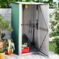 Miniatyrbild 8 av 8: vidaXL Trädgårdsskjul grön 118,5x97x209,5 cm galvaniserat stål
